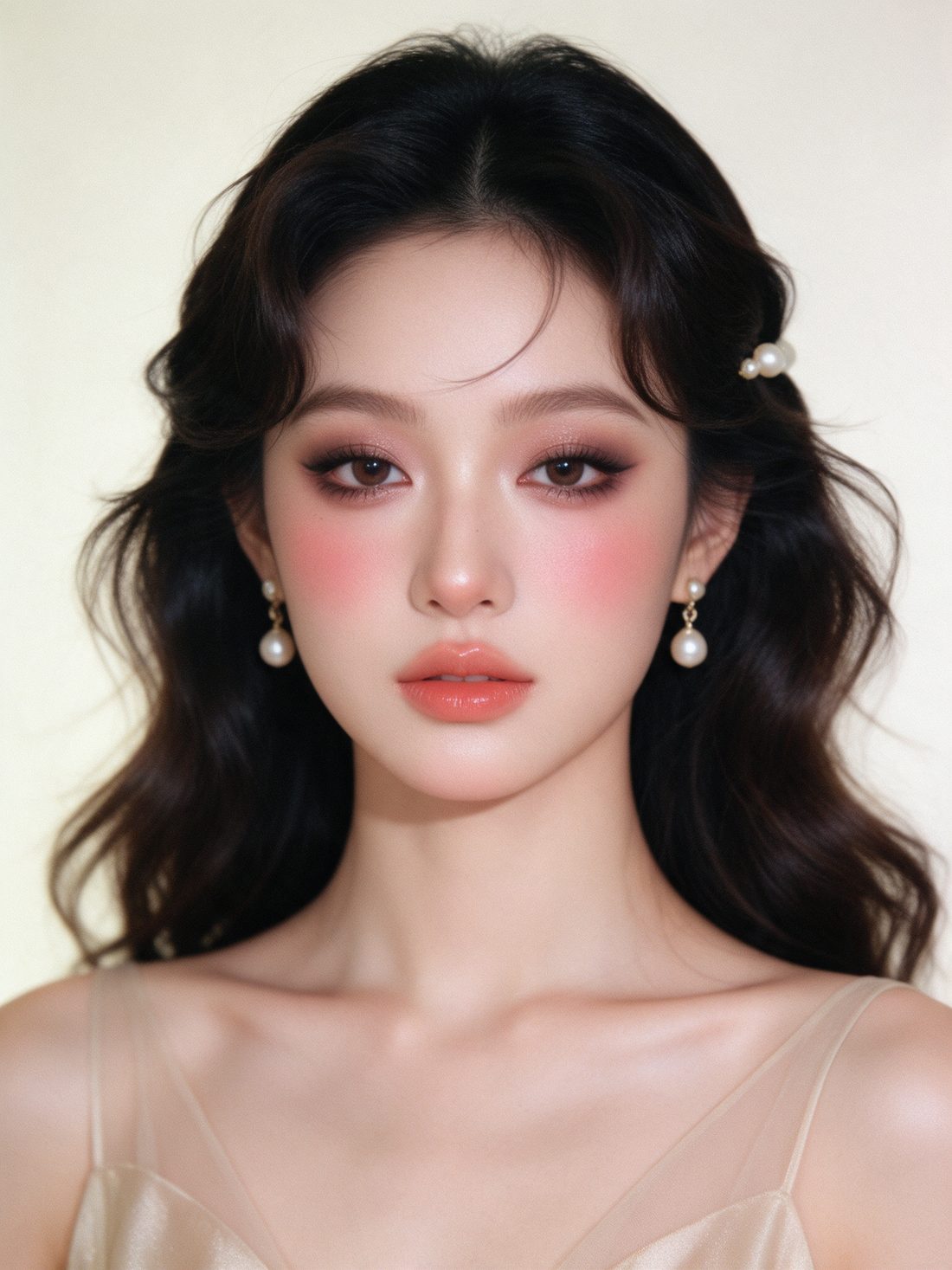 A soft romantic makeup look created during a one to one class